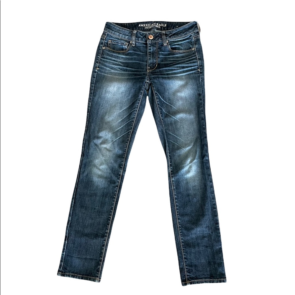AMERICAN EAGLE OUTFITTERS women’s super skinny stretch jeans dark wash size 6S